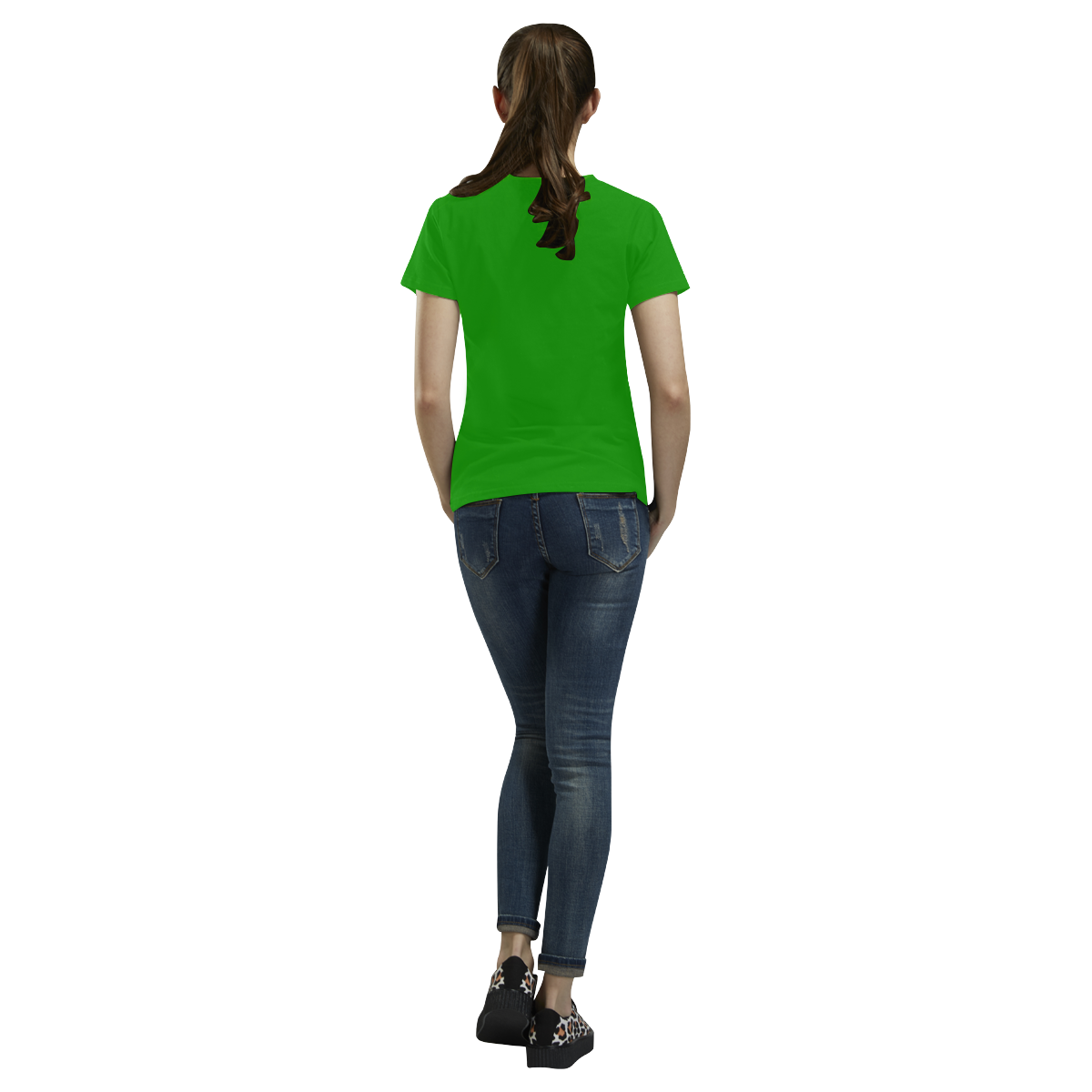 T-Shirt for Women(Green and Red) All Over Print T-Shirt for Women (USA Size) (Model T40)