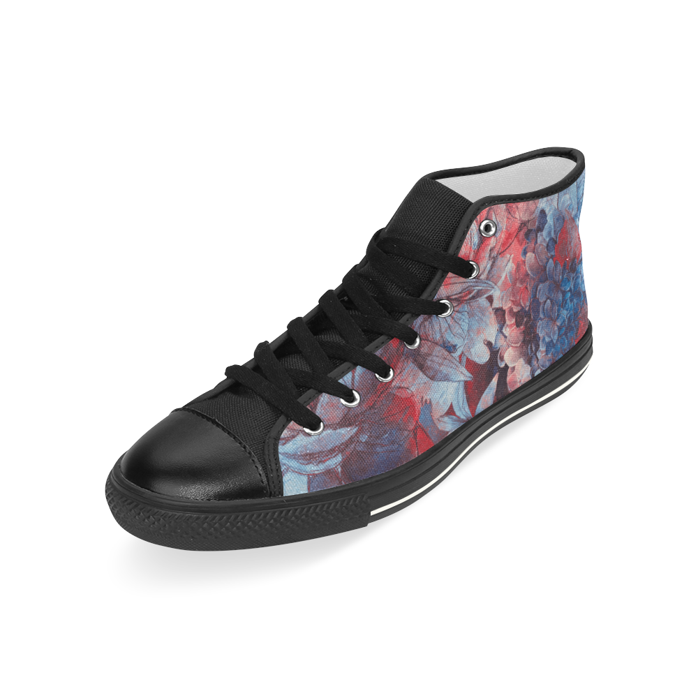 flowers3sm Men’s Classic High Top Canvas Shoes (Model 017)