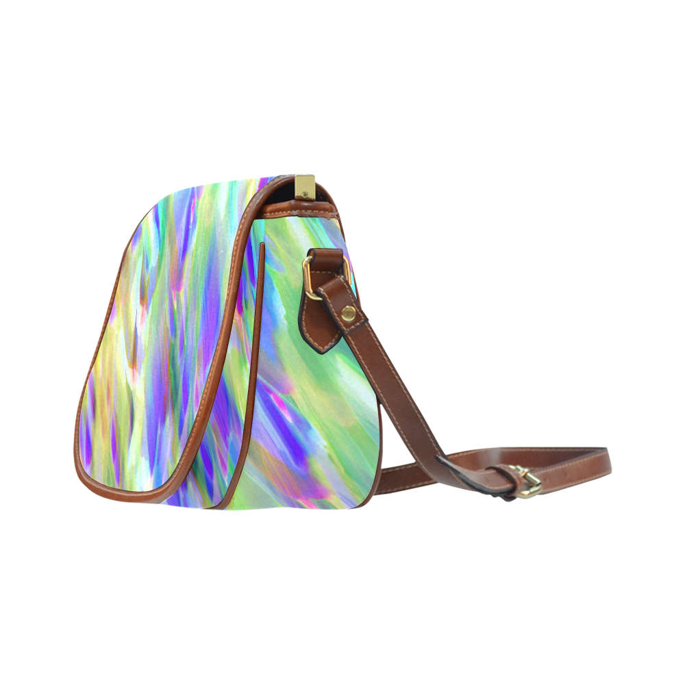 Colorful digital art splashing G401 Saddle Bag/Large (Model 1649)