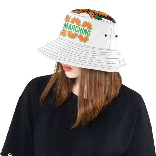 STRIKE Snapback White All Over Print Bucket Hat