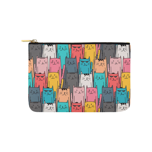 Cartoon Cat Pattern Carry-All Pouch 9.5''x6''