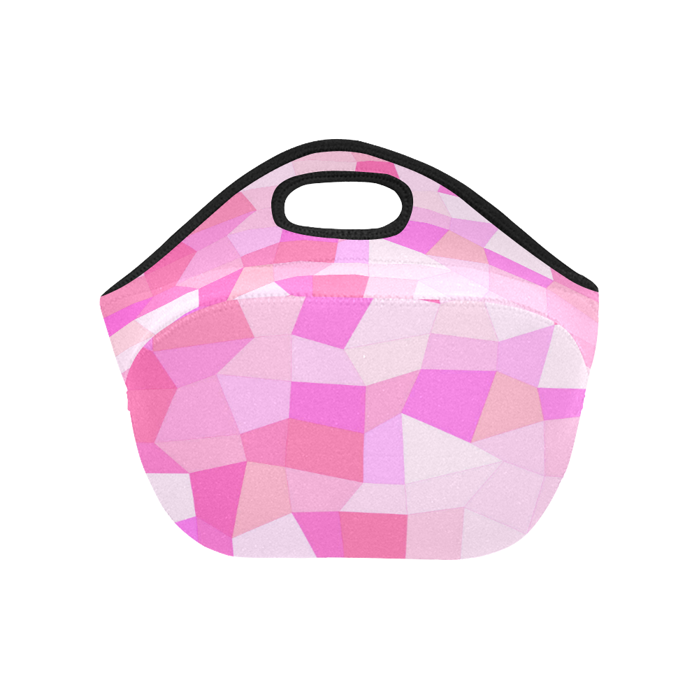 Bright Pink Mosaic Neoprene Lunch Bag/Small (Model 1669)