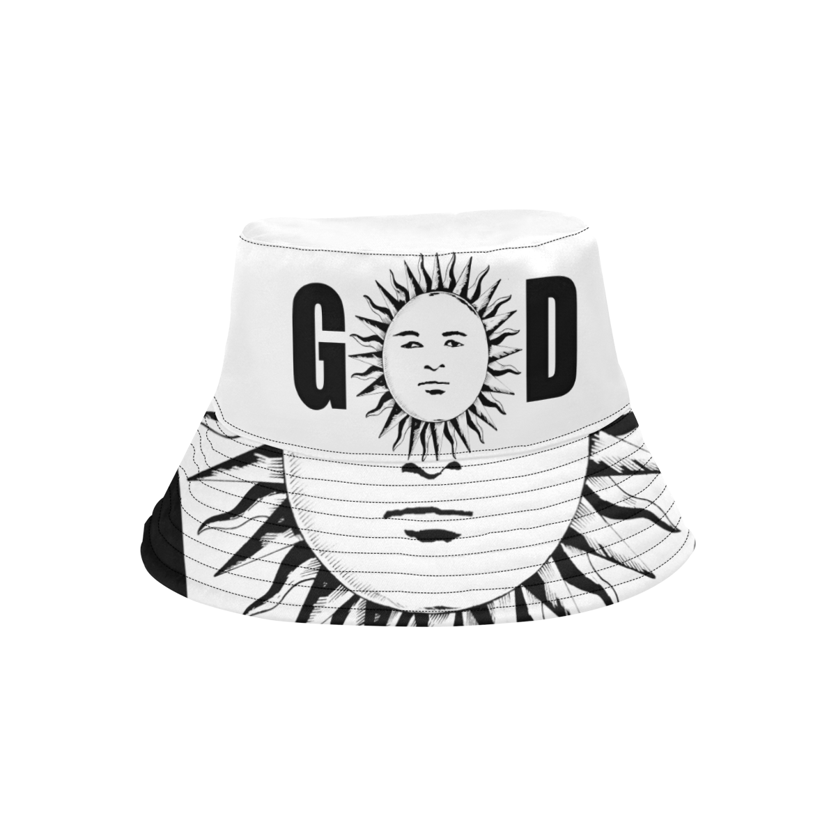 GOD Bucket Hat White All Over Print Bucket Hat