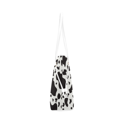 Black and White Pattern Clover Canvas Tote Bag (Model 1661)