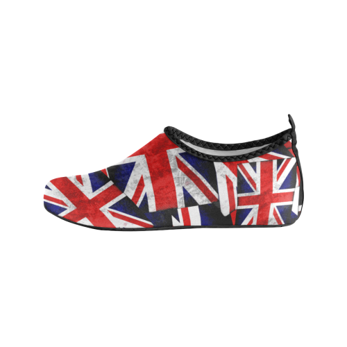 Union Jack British UK Flag Kids' Slip-On Water Shoes (Model 056)