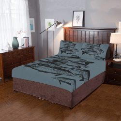 carp fish bed linen 3-Piece Bedding Set