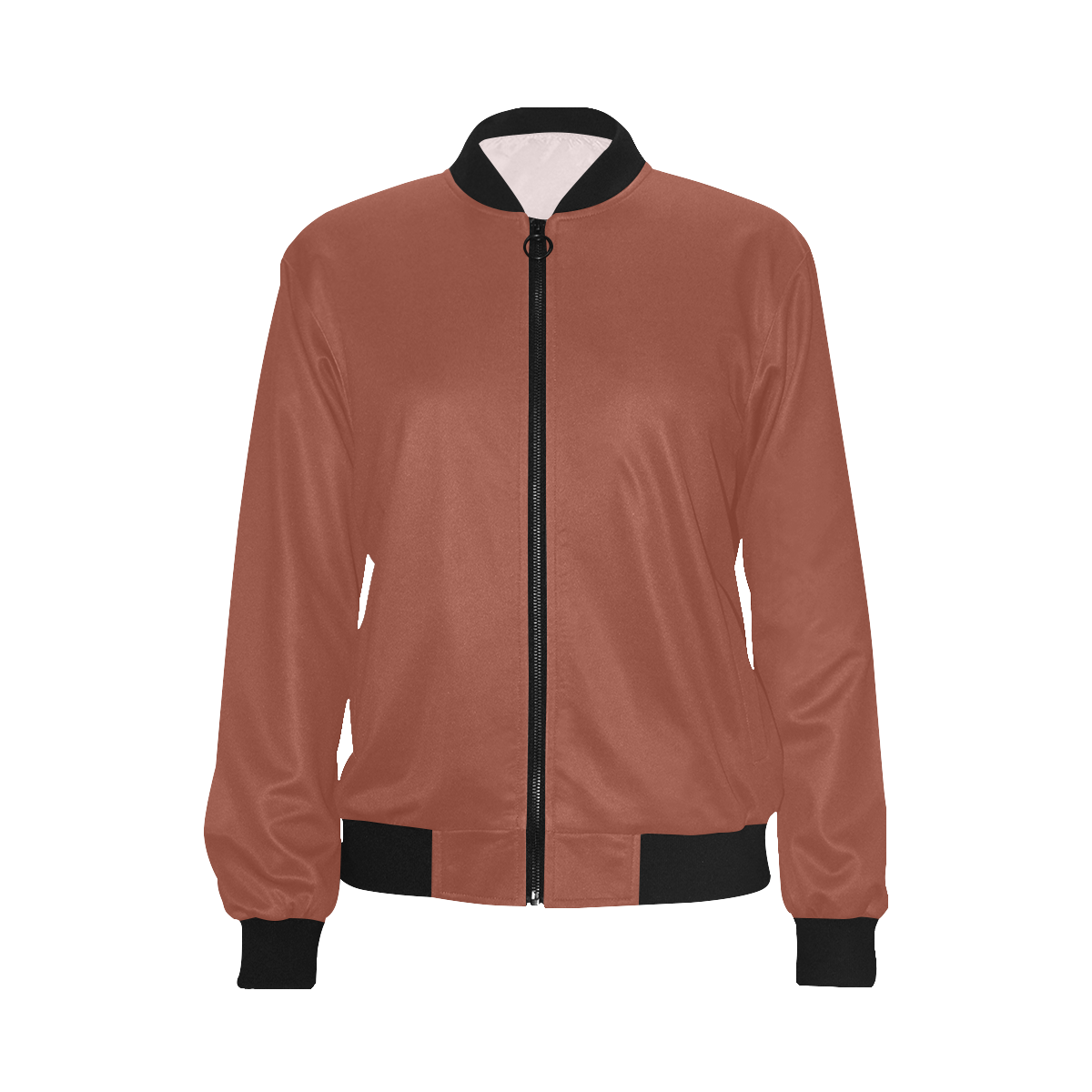 color chestnut All Over Print Bomber Jacket for Women (Model H36)