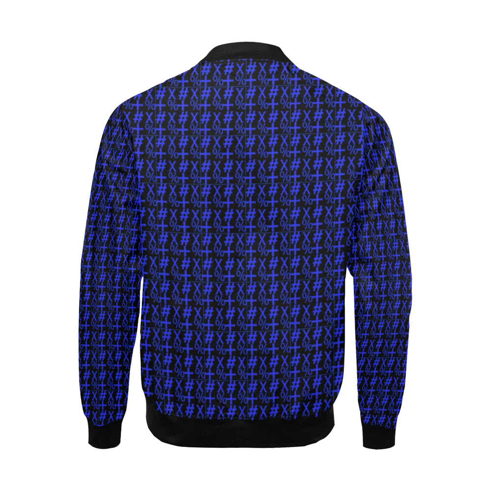 NUMBERS Collection Symbols Royal All Over Print Bomber Jacket for Men (Model H19)