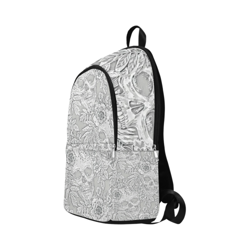 Woke Skulls Festival Silver Fabric Backpack for Adult (Model 1659)