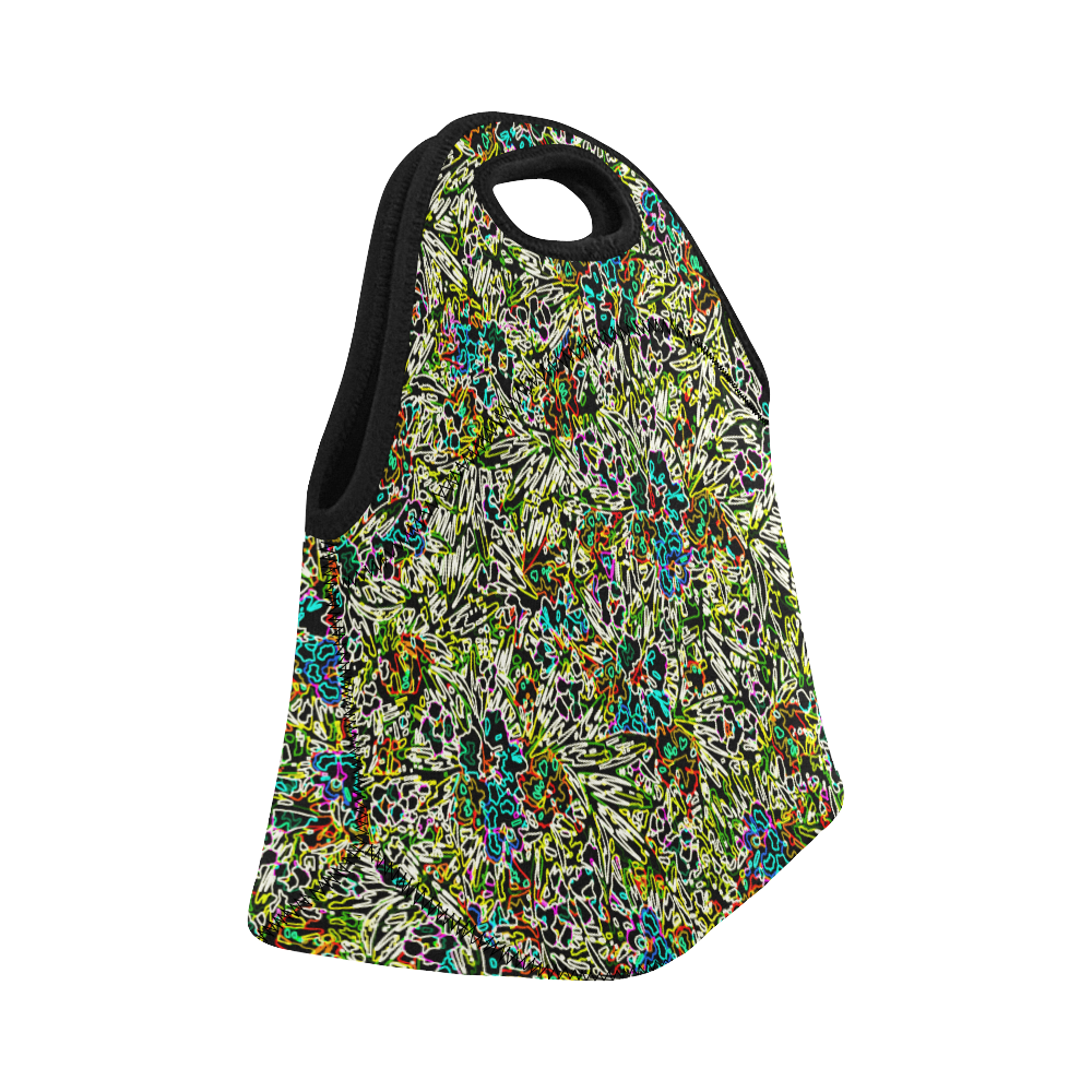 Multicolored Abstract Pattern Neoprene Lunch Bag/Small (Model 1669)