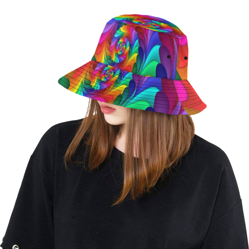 RAINBOW CANDY SWIRL All Over Print Bucket Hat