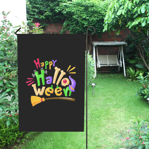 Happy Halloween Spooky Friends Garden Flag 28''x40'' （Without Flagpole）