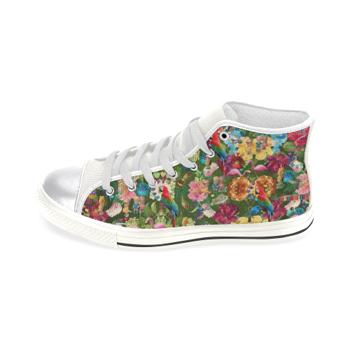 Is it Springtime Yet ? Women's Classic High Top Canvas Shoes (Model 017)