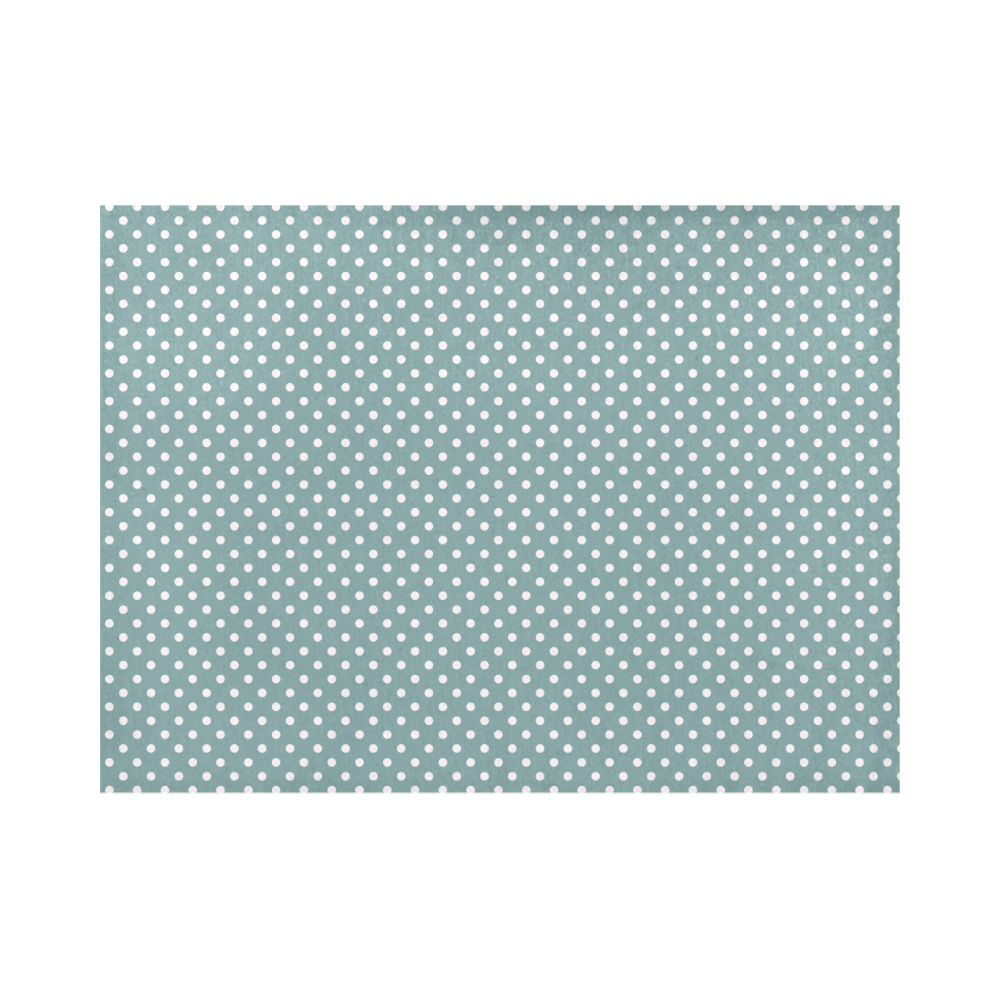 Silver blue polka dots Placemat 14’’ x 19’’ (Set of 6)