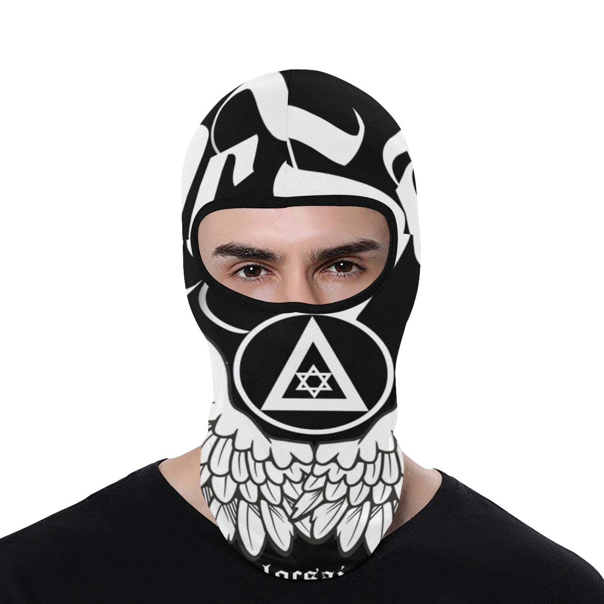 "Wings & Halo" Head Covering All Over Print Balaclava