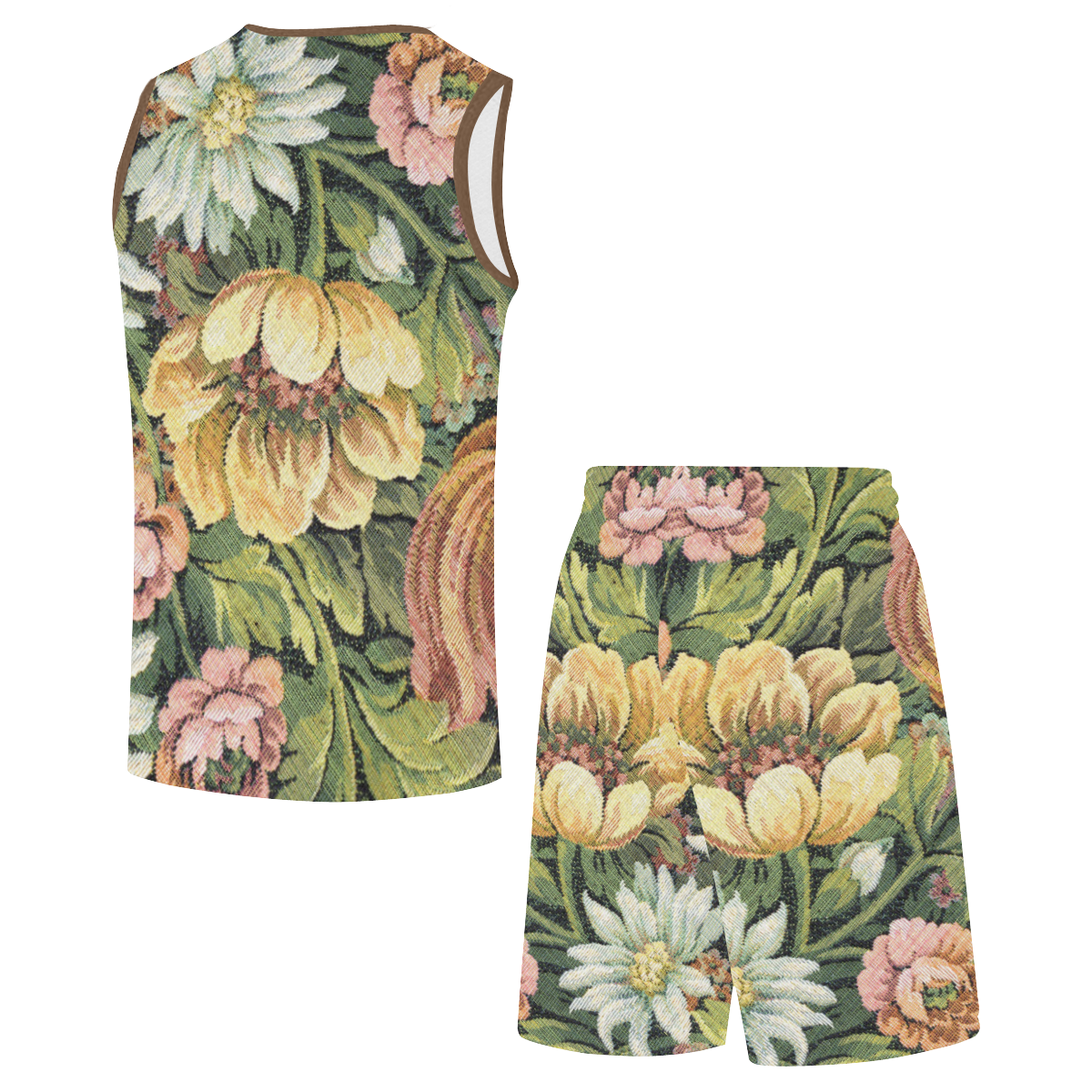grandma's vintage floral couch All Over Print Basketball Uniform