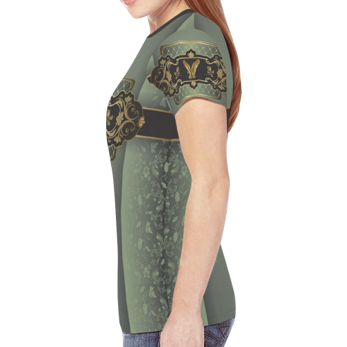 Golden Eagle New All Over Print T-shirt for Women (Model T45)