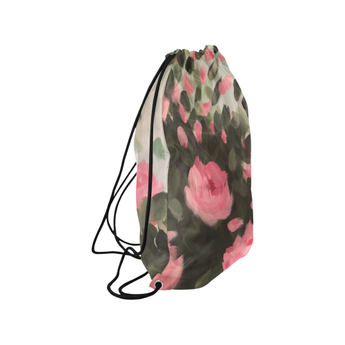 Roses & Bushes - Medium Drawstring Bag Model 1604 (Twin Sides) 13.8"(W) * 18.1"(H)