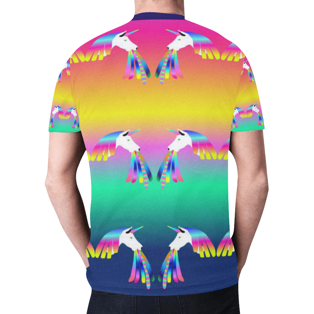 Unicorn Barfs Tee New All Over Print T-shirt for Men (Model T45)