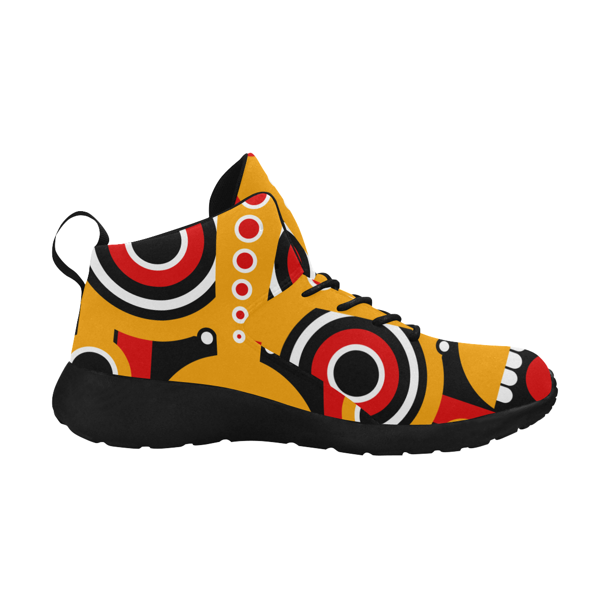 Red Yellow Tiki Tribal Women's Chukka Training Shoes/Large Size (Model 57502)