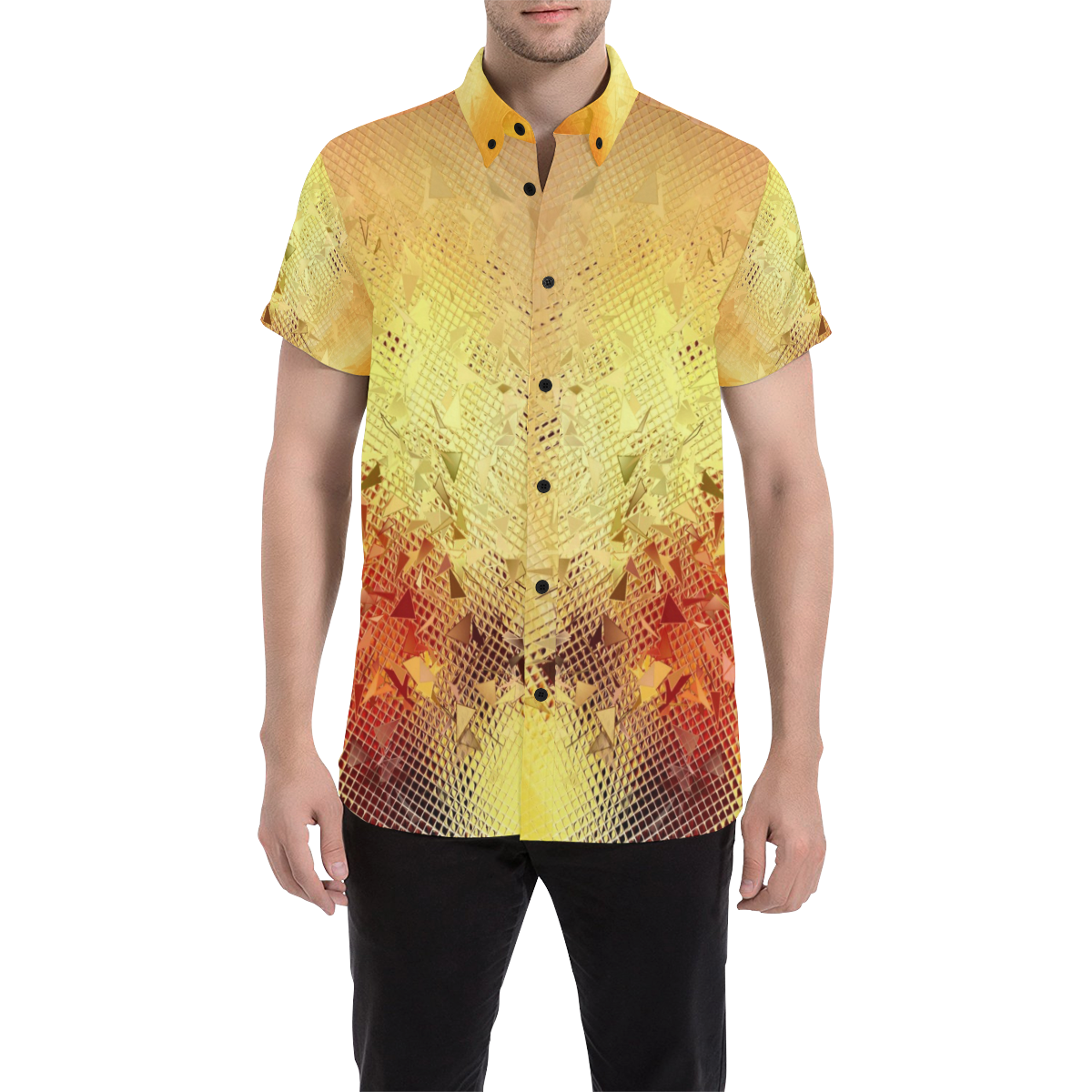Gold Colors by Nico Bielow Men's All Over Print Short Sleeve Shirt (Model T53)