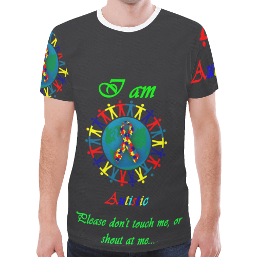 i am autistic New All Over Print T-shirt for Men (Model T45)
