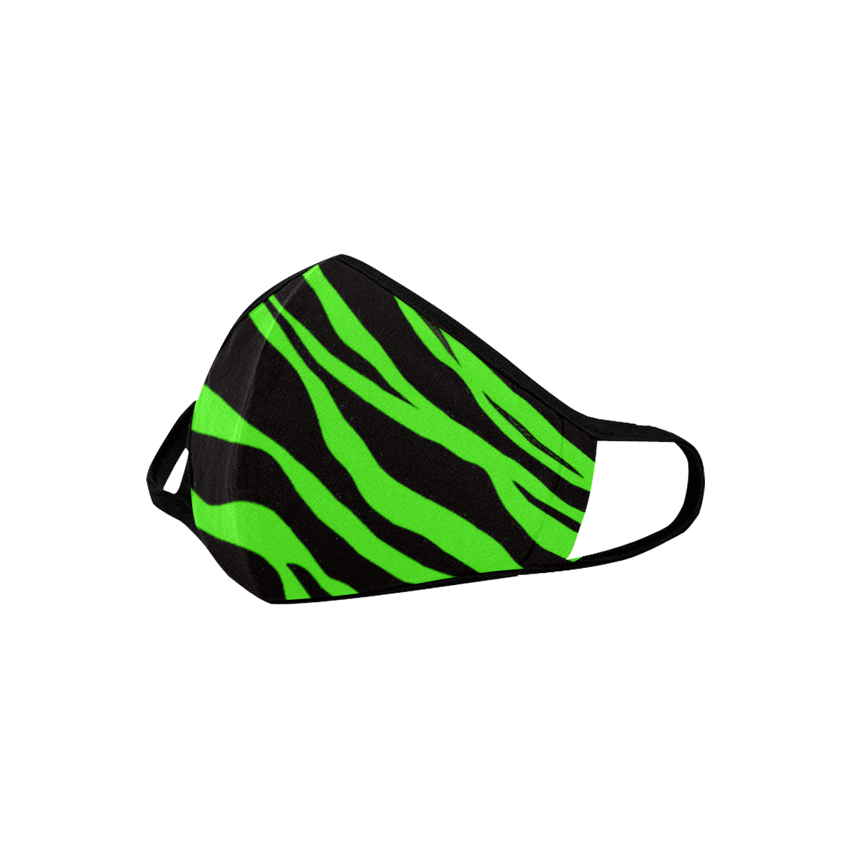 Neon Green Zebra Stripes Mouth Mask