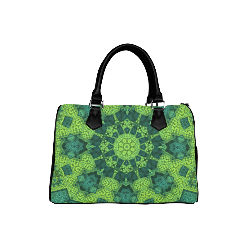 Green Theme Mandala Boston Handbag (Model 1621)