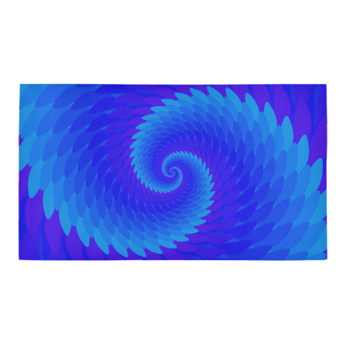 Wave spiral blue purple Bath Rug 16''x 28''