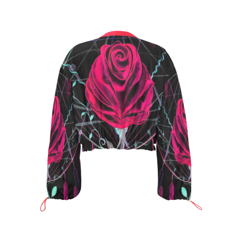 rose 7 Cropped Chiffon Jacket for Women (Model H30)