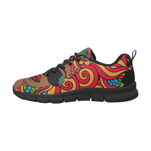 Afro Woman Zentagle Women's Breathable Running Shoes (Model 055)