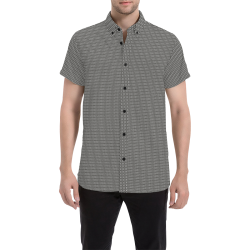 Dashes and Stars Fashion Print Men's All Over Print Short Sleeve Shirt (Model T53)