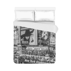 Times Square II (B&W vertical) Duvet Cover 86"x70" ( All-over-print)