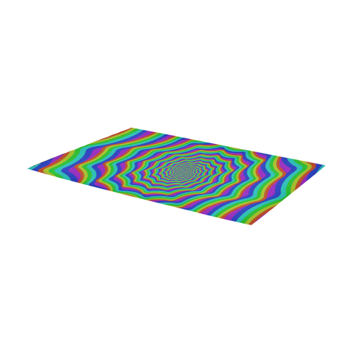 Rainbow shell vortex Area Rug 7'x3'3''