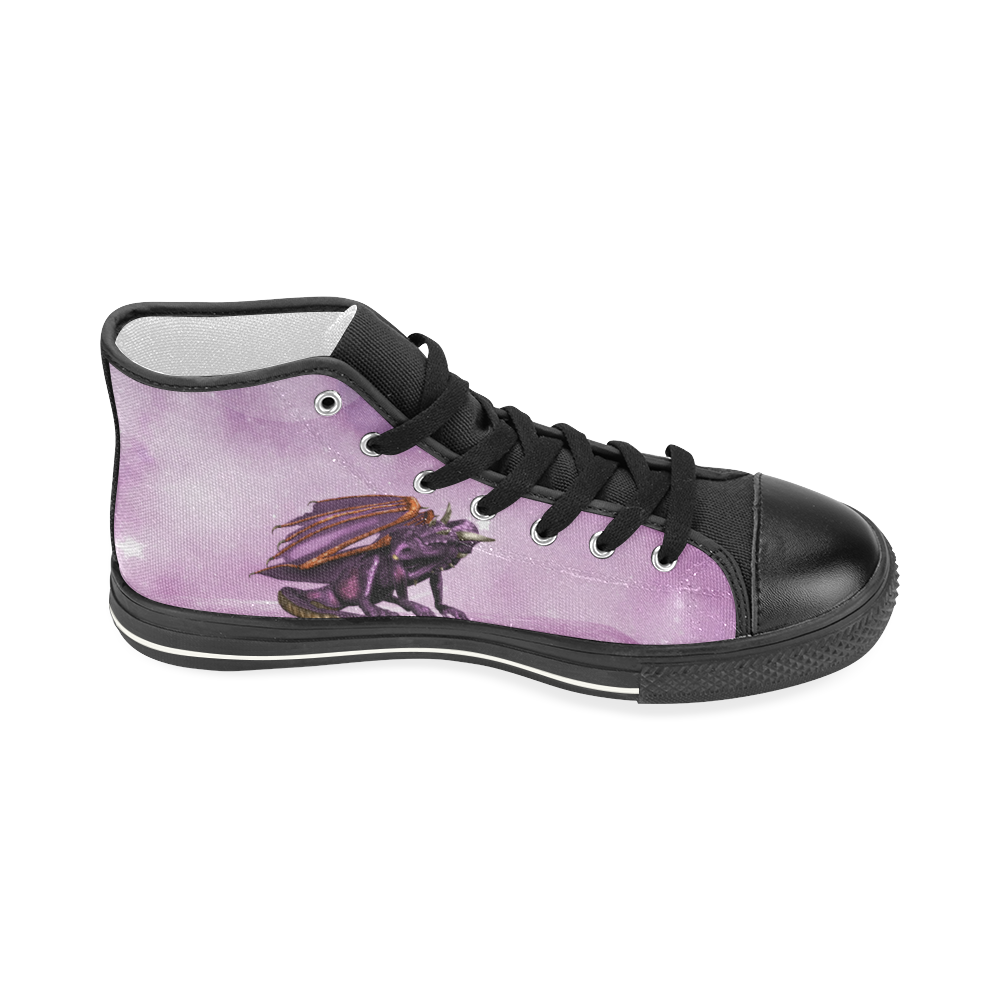 Wonderful violet dragon Women's Classic High Top Canvas Shoes (Model 017)