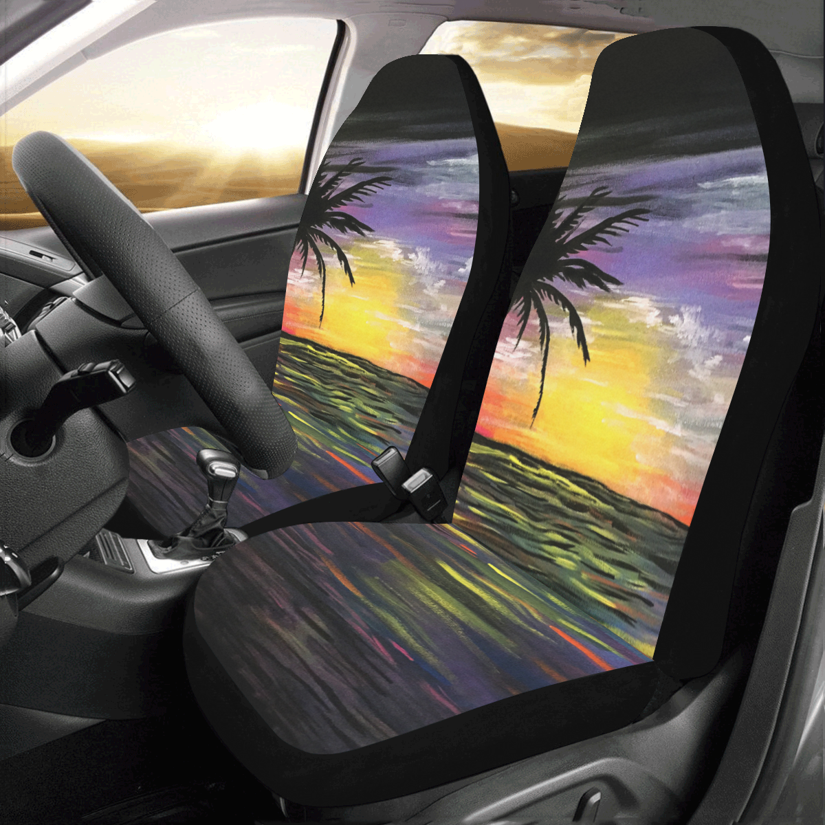 Sunset Sea Car Seat Covers (Set of 2)