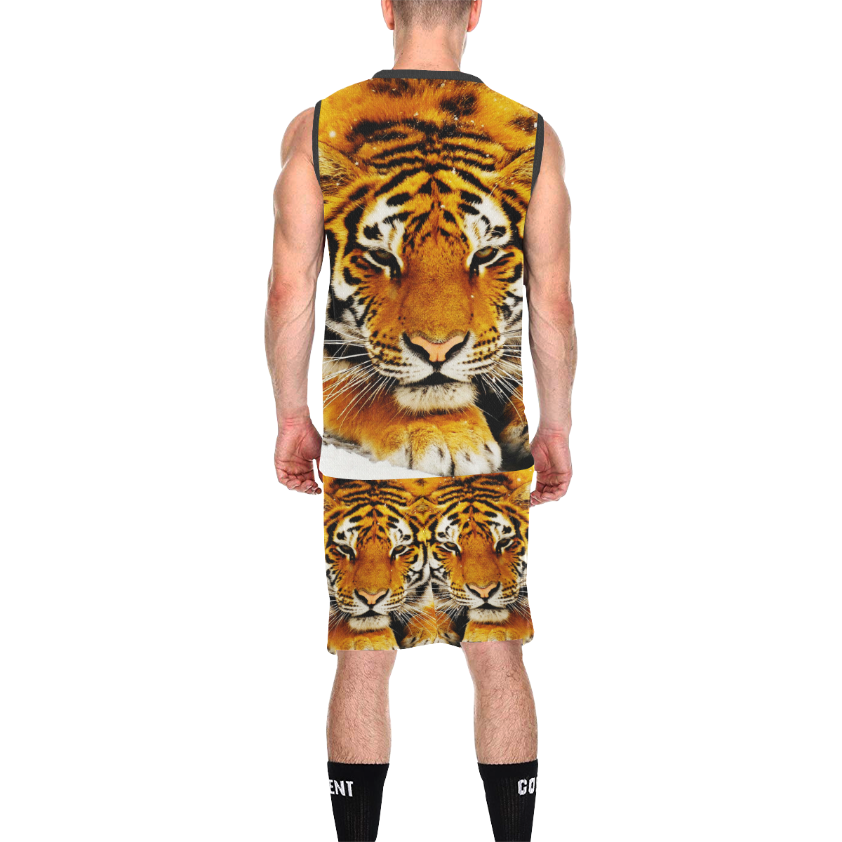 Siberian Tiger All Over Print Basketball Uniform