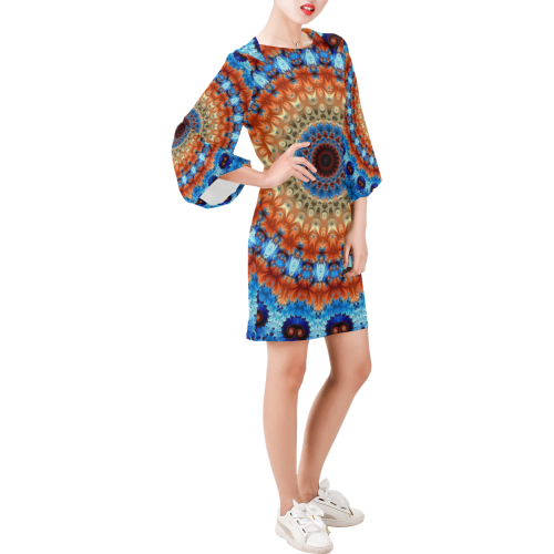 Kaleidoscope Bell Sleeve Dress (Model D52)