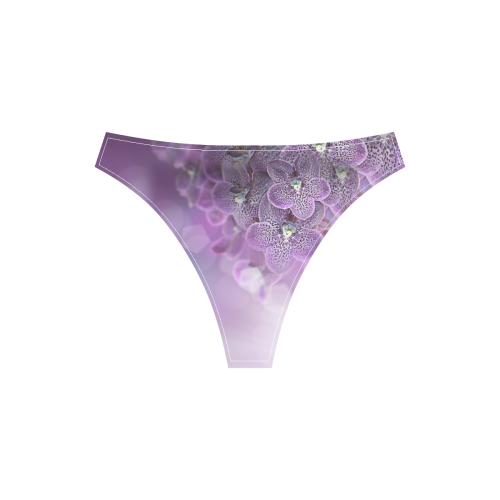 violet-orchids Sport Top & High-Waisted Bikini Swimsuit (Model S07)