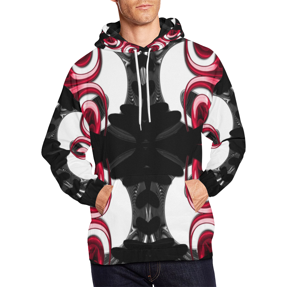 5000TRYtwo2 106 dEEP mONSTER  60 All Over Print Hoodie for Men/Large Size (USA Size) (Model H13)