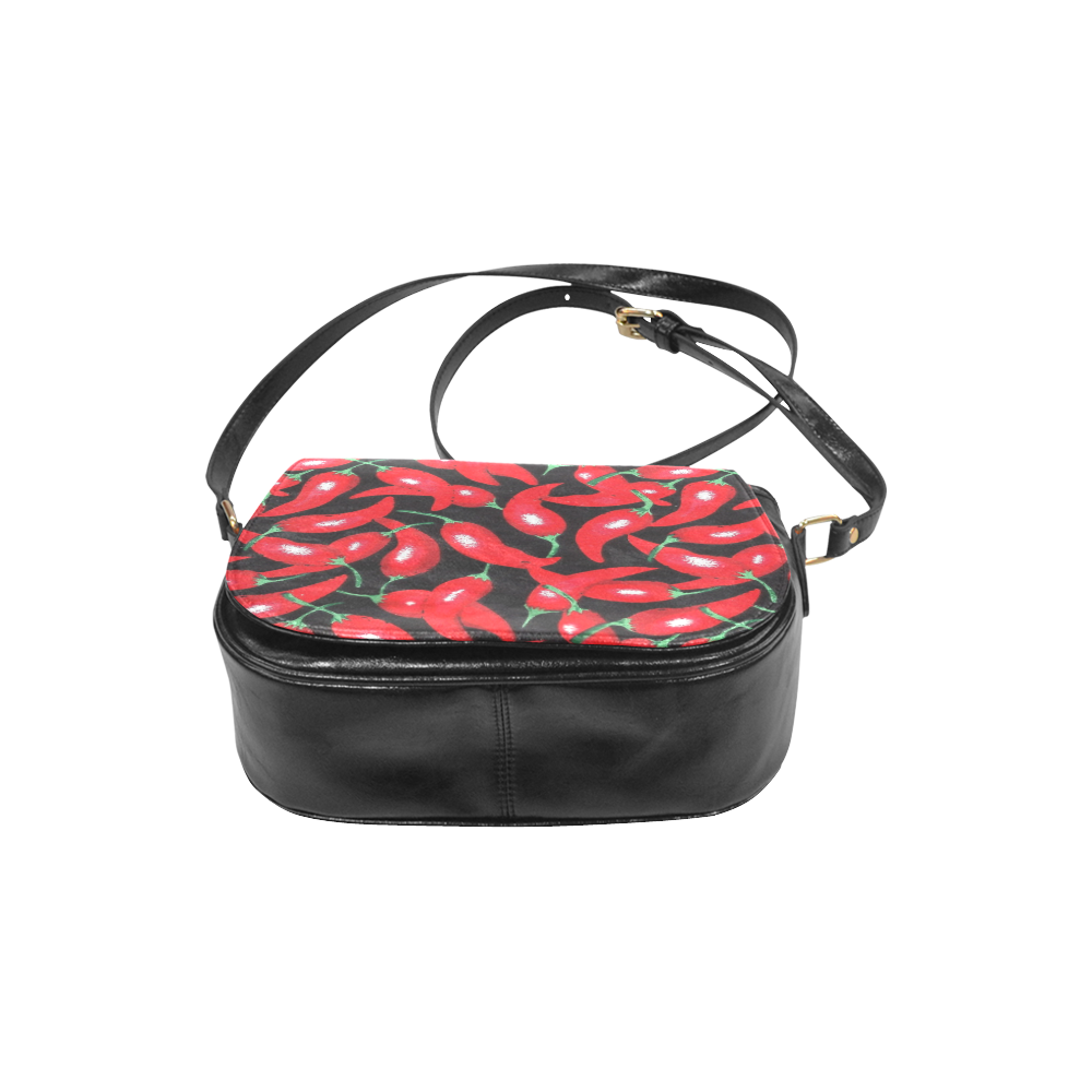 red hottt chili pepper Classic Saddle Bag/Large (Model 1648)