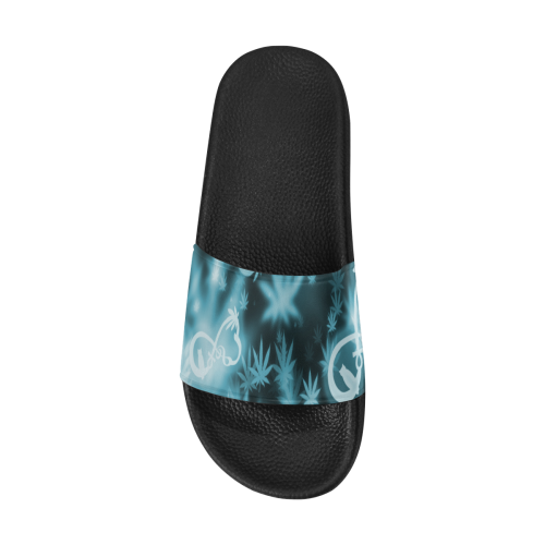 INFINITY BLUE COSMOS Men's Slide Sandals (Model 057)