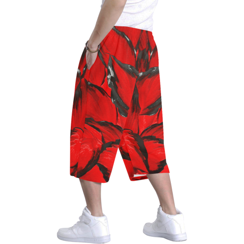 leafs_abstract TRY2 06 Men's All Over Print Baggy Shorts (Model L37)