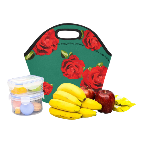 Fairlings Delight's Floral Luxury Collection- Red Rose Neoprene Lunch Bag/Small 53086b15 Neoprene Lunch Bag/Small (Model 1669)