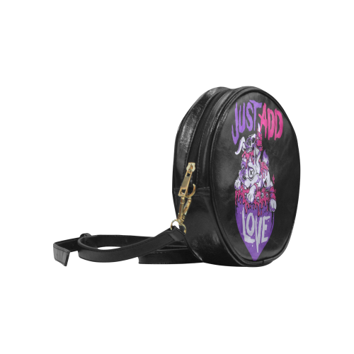 Emo Pound Puppy Gothic Darkstar Round Sling Bag (Model 1647)