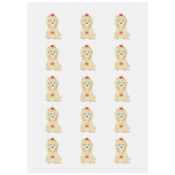 Adorable Yorkie Sugar Skull Personalized Temporary Tattoo (15 Pieces)