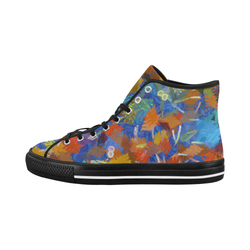 Colorful paint strokes Vancouver H Men's Canvas Shoes (1013-1)