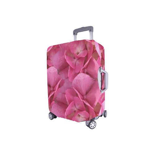 Dark Pink Flowers Luggage Cover/Small 18"-21"