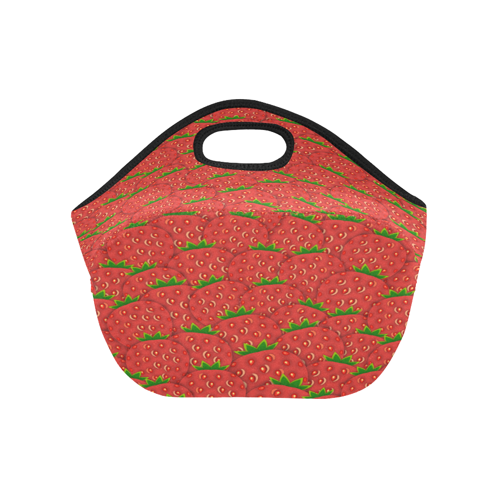 Strawberry Patch Neoprene Lunch Bag/Small (Model 1669)