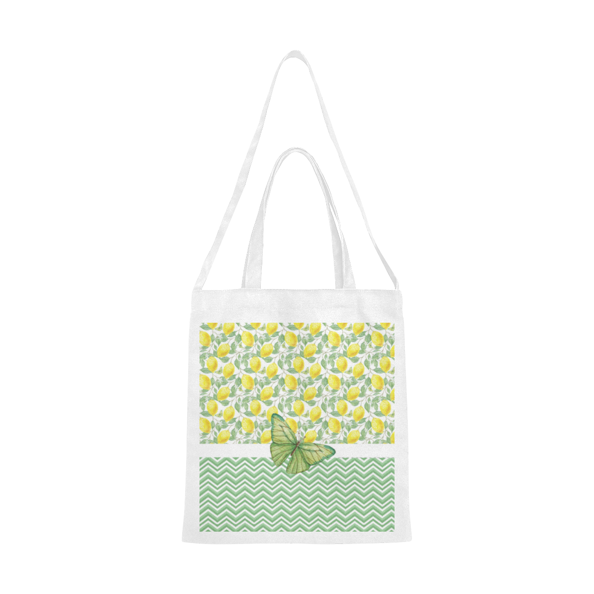 Butterfly And Lemons Canvas Tote Bag/Medium (Model 1701)